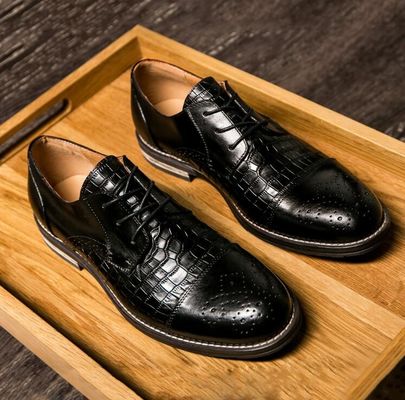 フルグレーンレザー 男性用 ドレスシューズ 尖った足の靴 男性用 オックスフォード靴