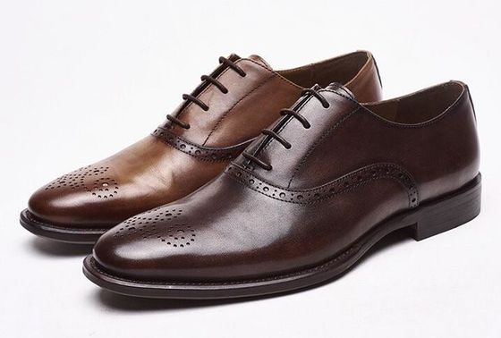 ローズアップ 男性 ブローグ シューズ ロー 豪華 ヒール ドレス シューズ 37 - 48 サイズ