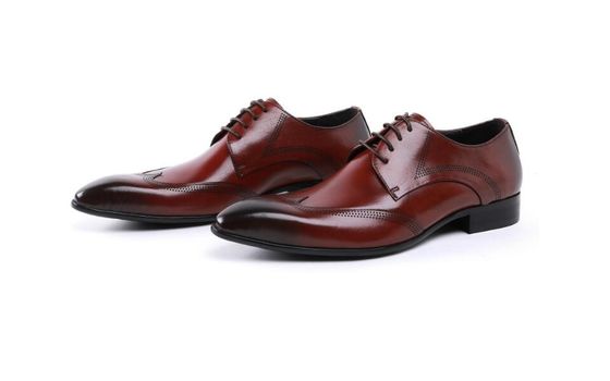 オーダーメイド ブローグ ブラウン 毛皮の靴 快適な服 男性用